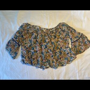 WOMANS FLORAL CROP TOP